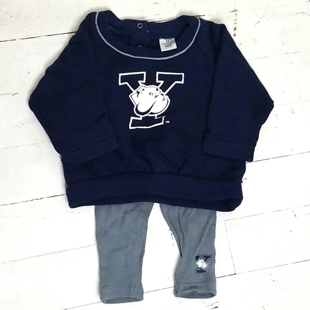 12-18 months baby girl Dark navy Yale Bulldog set